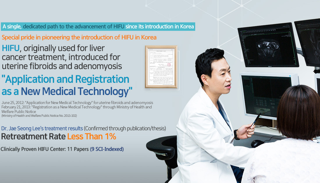 HIFU, originally used for liver cancer treatment, introduced for uterine fibroids and adenomyosis: Application and Registration as a New Medical Technology