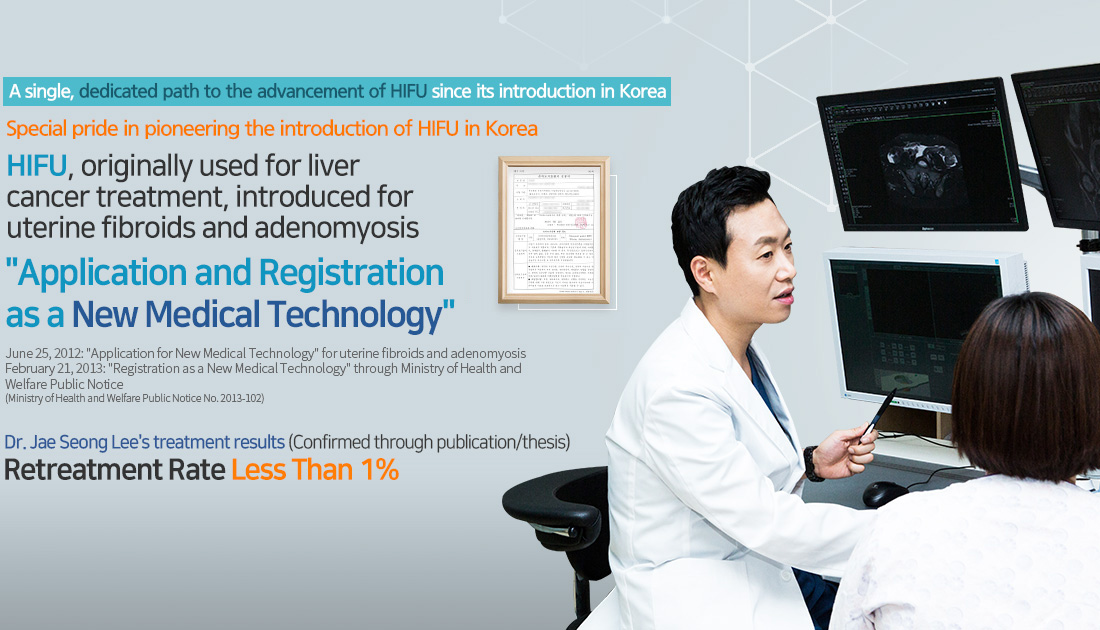 HIFU, originally used for liver cancer treatment, introduced for uterine fibroids and adenomyosis: Application and Registration as a New Medical Technology